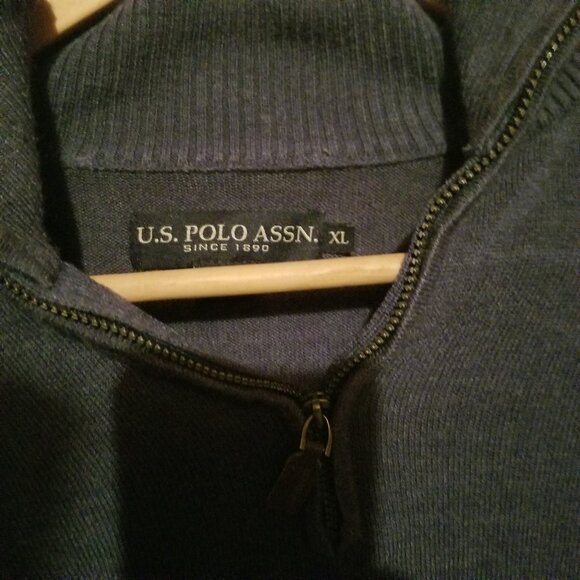 U.S. POLO ASSN Quarter Zip Sweater - Picture 2 of 2